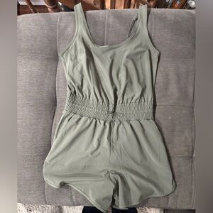 Green Abercrombie Sleeveless Romper